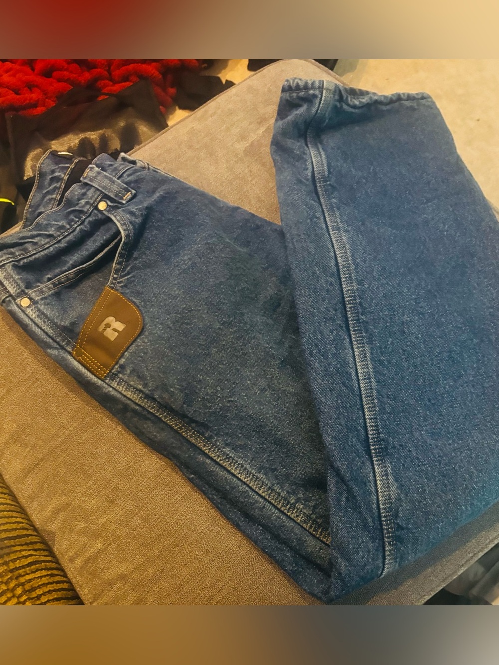 Men's Blue Denim Jeans by Wrangler Riggs Workwear